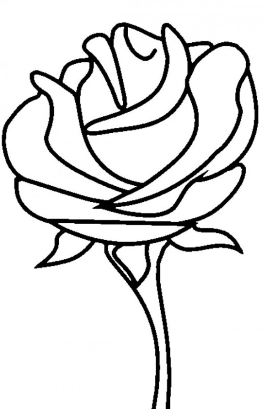 60 Coloring Pictures Roses 5