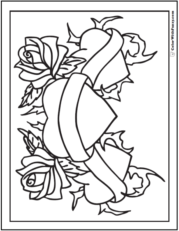 60 Coloring Pictures Roses 52