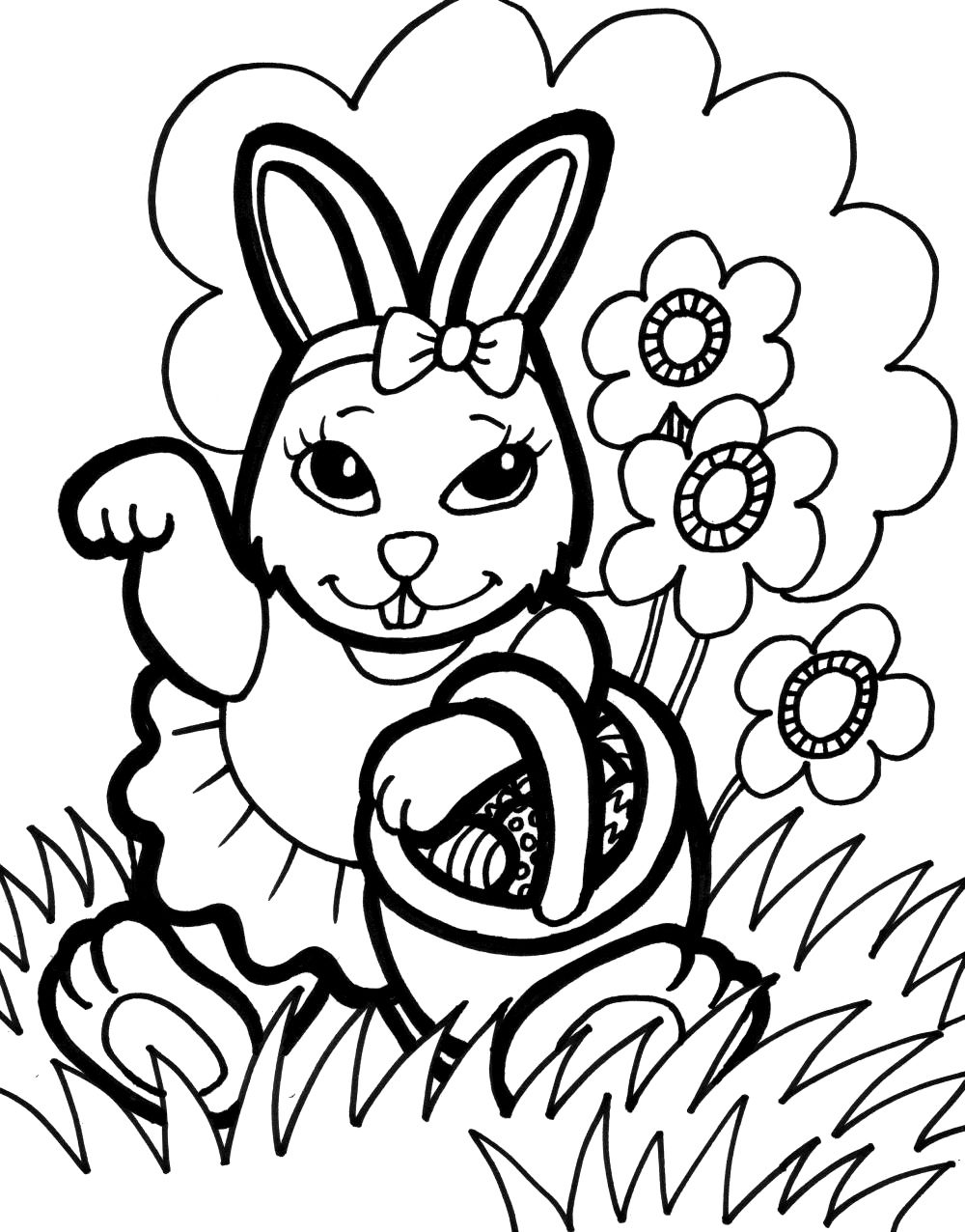 60 Printable Rabbit Coloring Pages 1