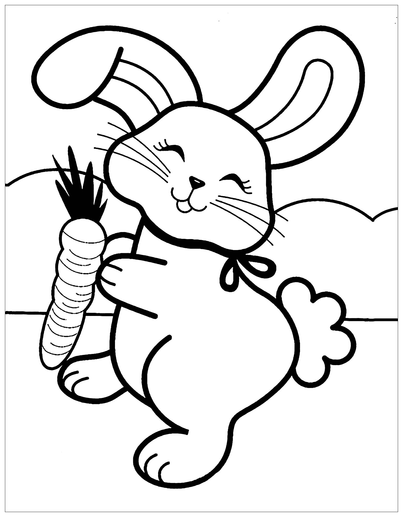 60 Printable Rabbit Coloring Pages 17