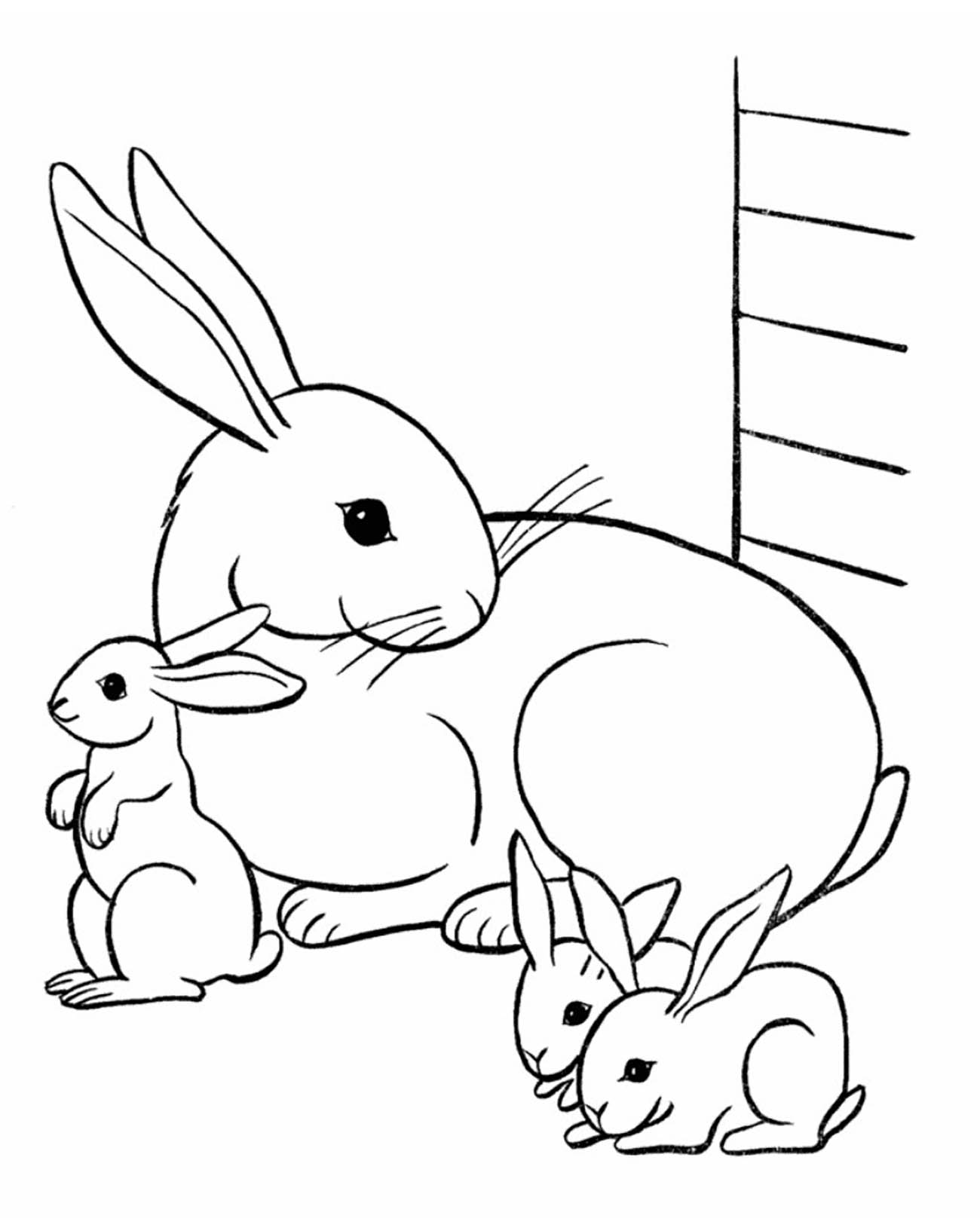 60 Printable Rabbit Coloring Pages 45