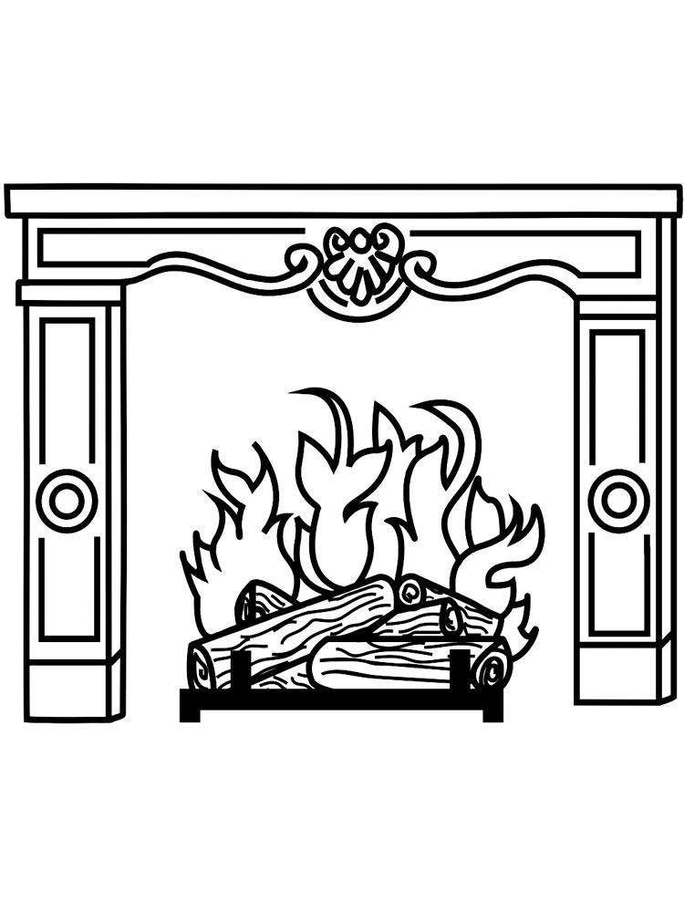 45 Fireplace Coloring Page 57