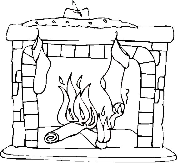 45 Fireplace Coloring Page 61