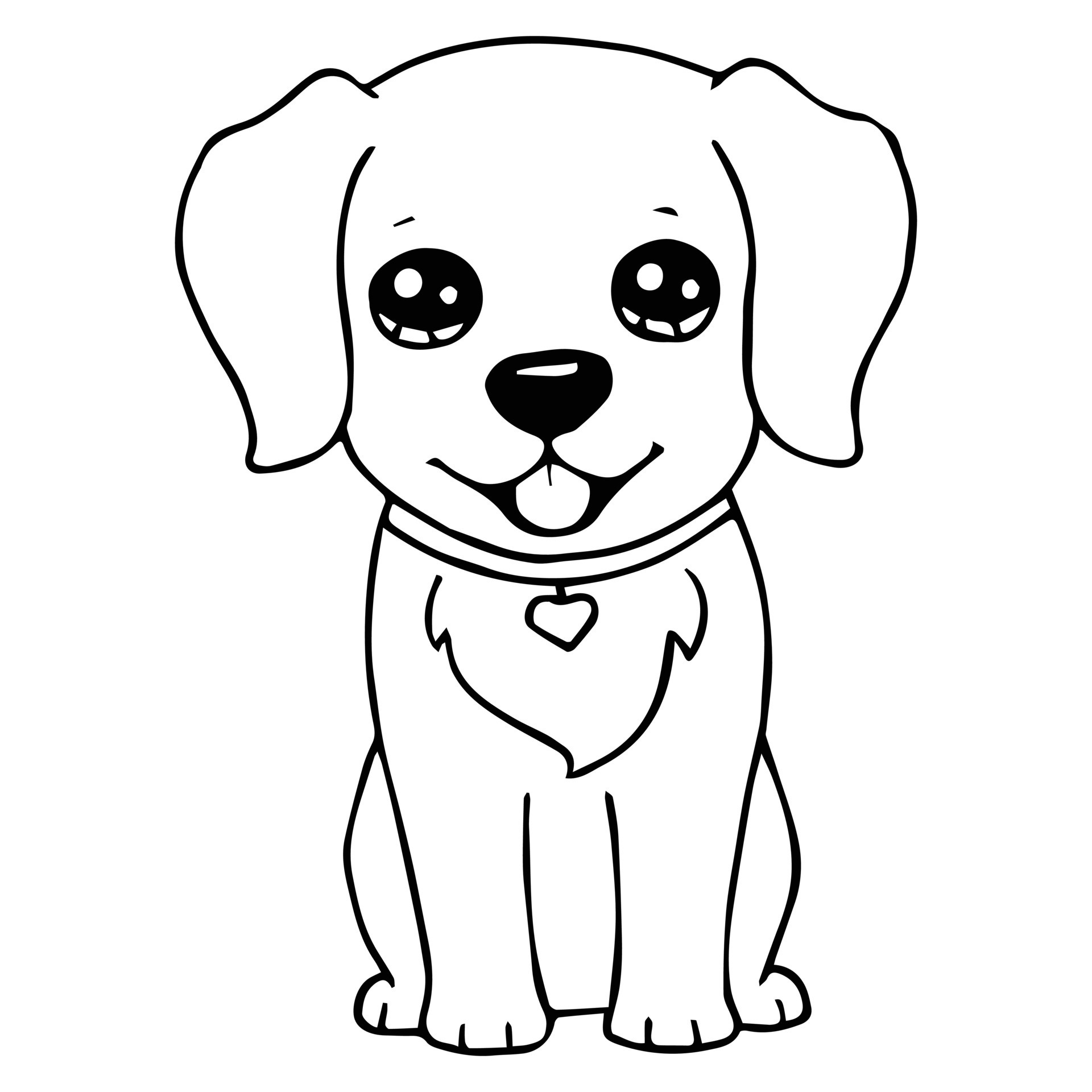 50 Doggie Coloring Pages 46