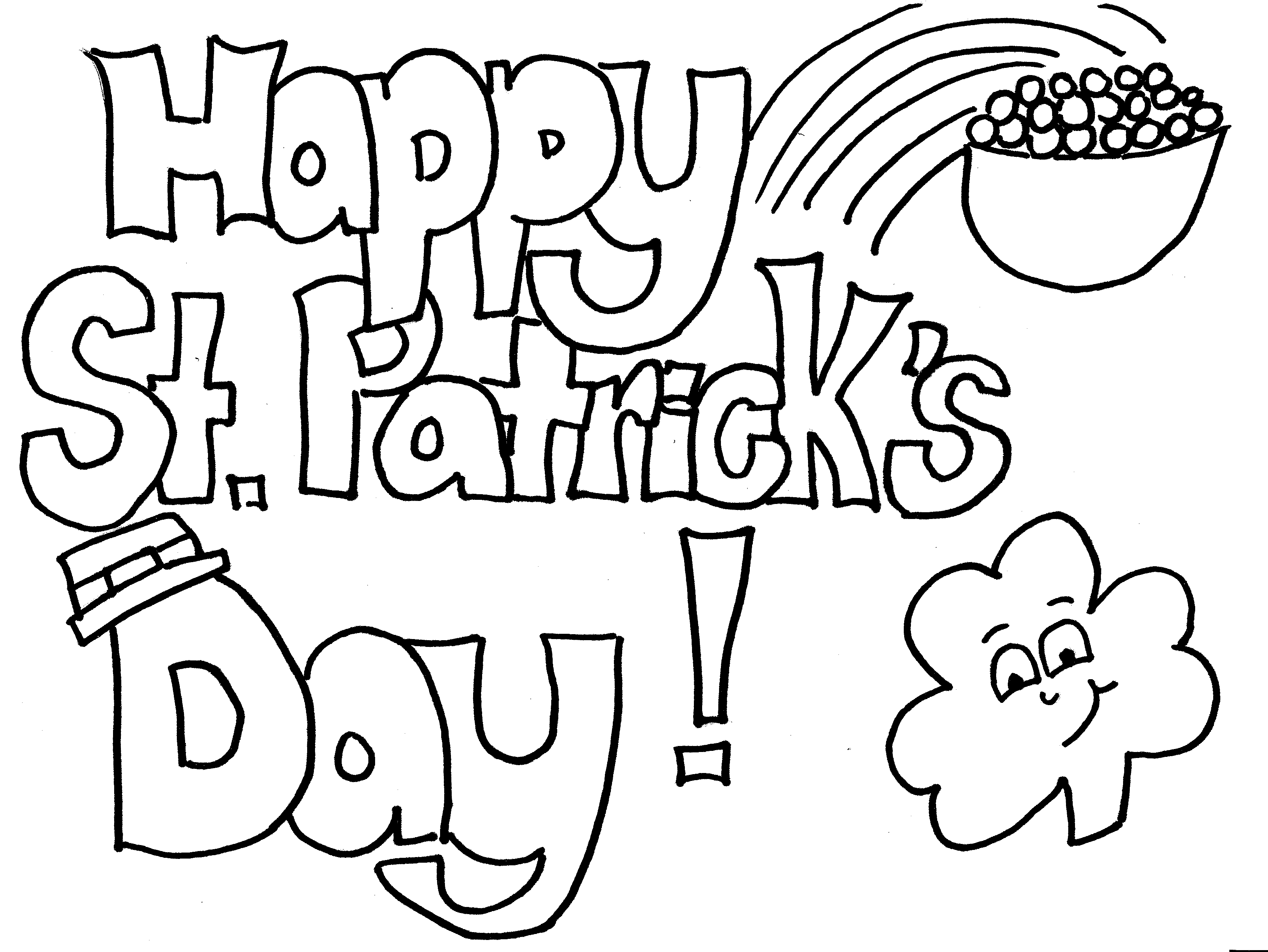 50 Happy St Patricks Day Coloring Pages 63