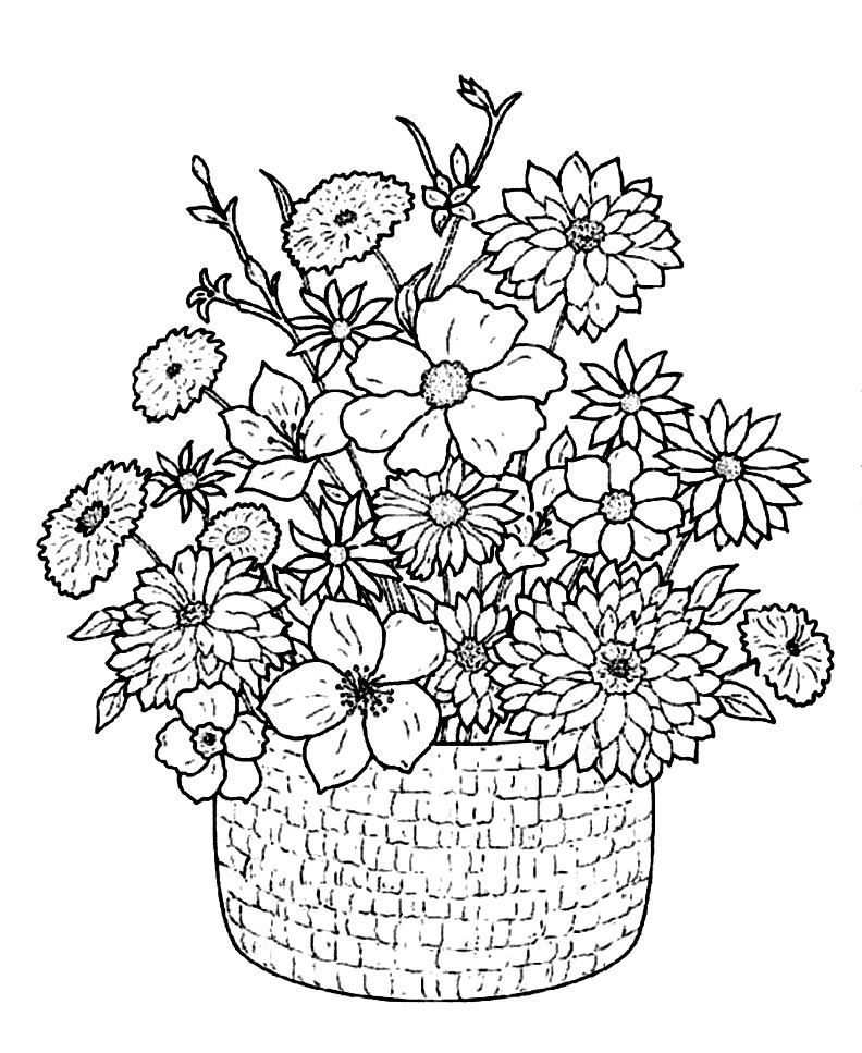 55 Printable Flower Coloring 51