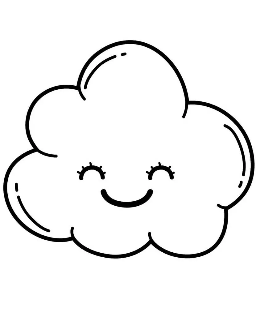 90 Cloud Coloring Pages 35