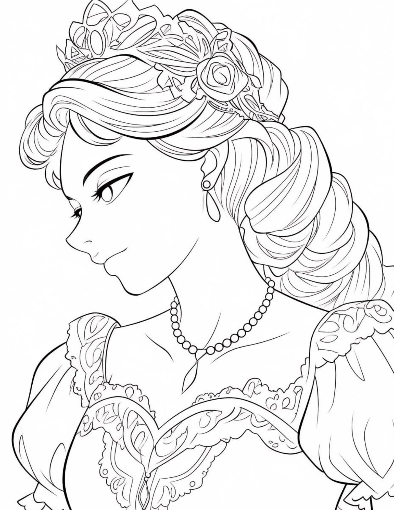 90 Printable Coloring Pages Princesses 10