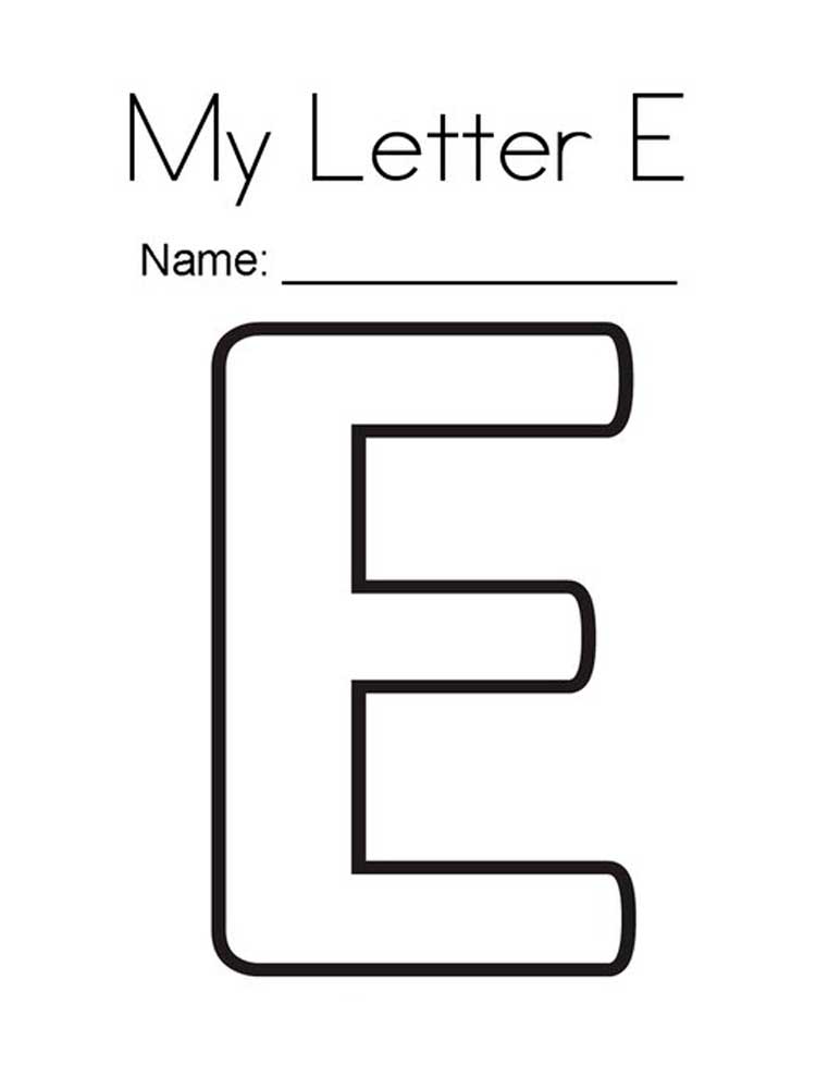 90 Printable Letter E Coloring 63