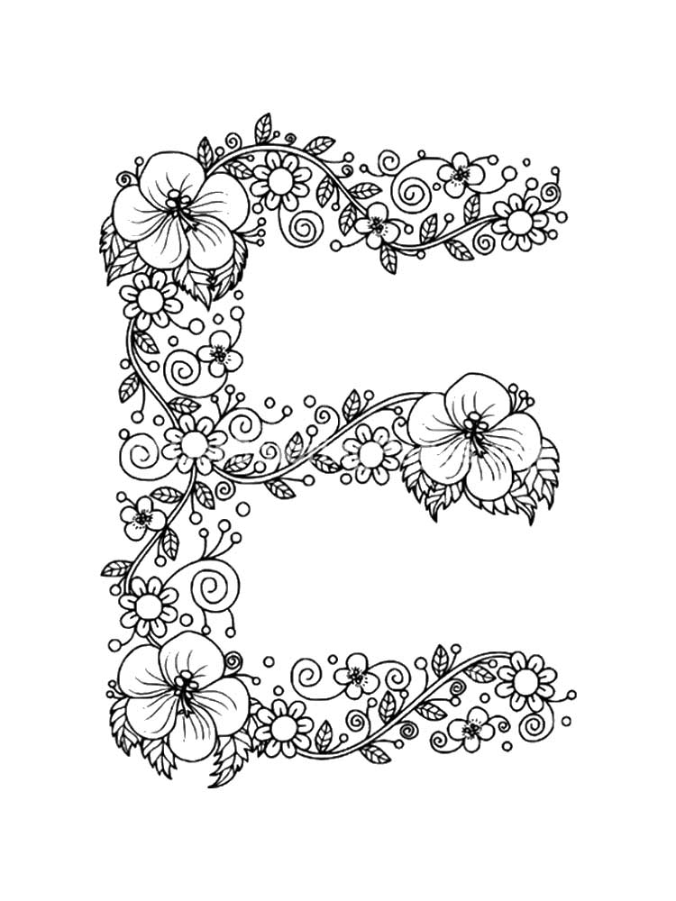 90 Printable Letter E Coloring 64