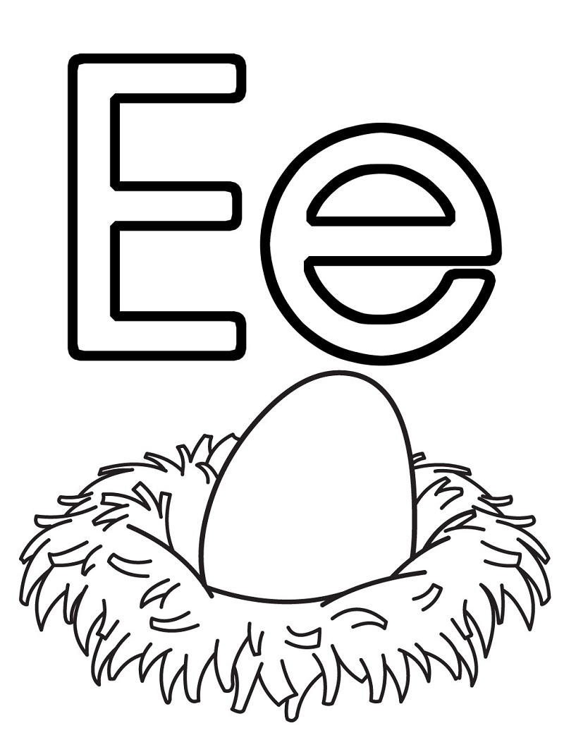 90 Printable Letter E Coloring 66