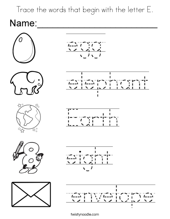 90 Printable Letter E Coloring 69