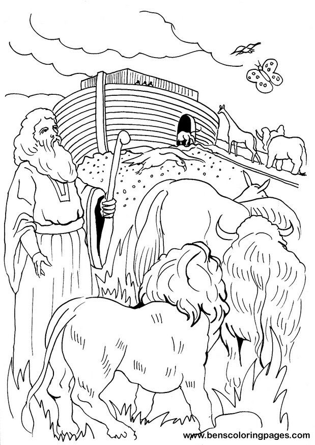 90 Printable Noahs Ark Coloring Pages 20