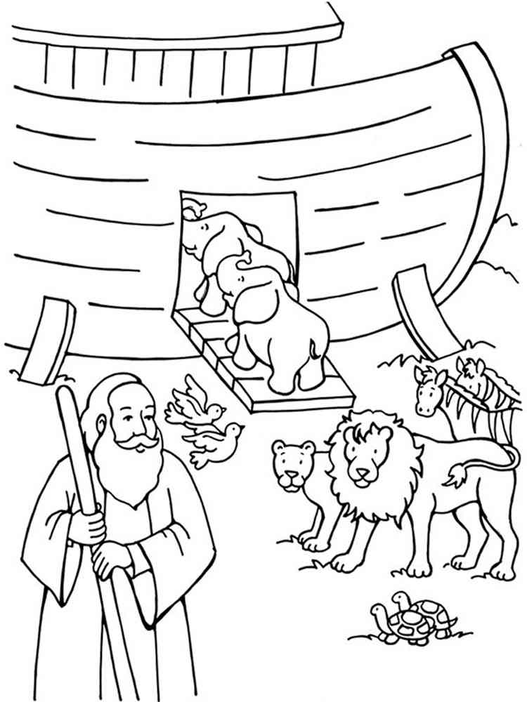 90 Printable Noahs Ark Coloring Pages 25