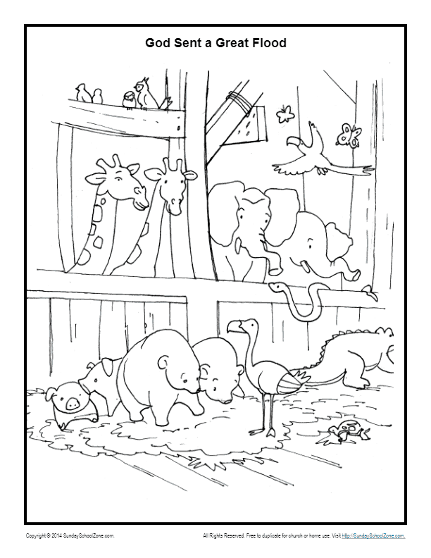 90 Printable Noahs Ark Coloring Pages 85