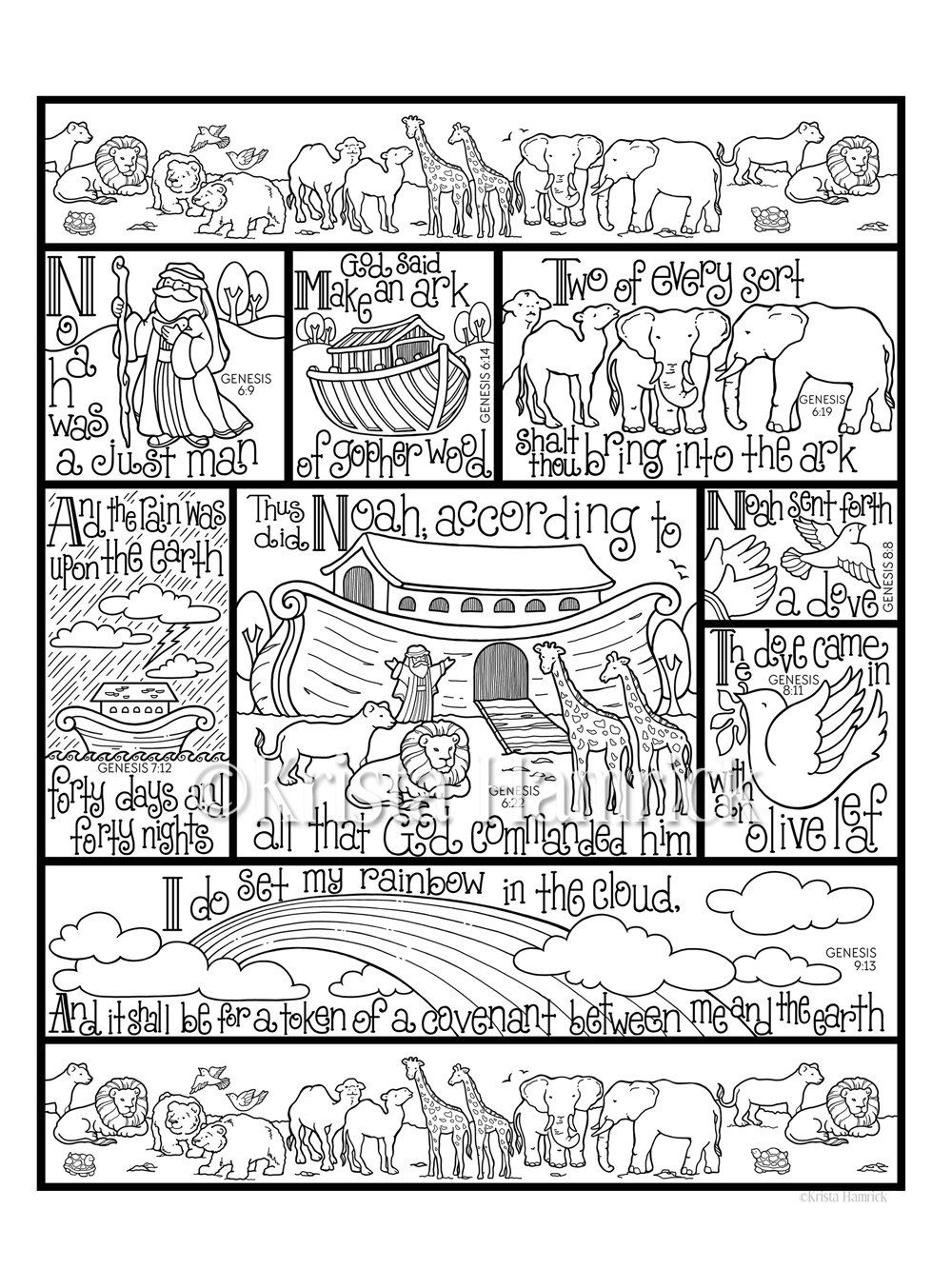 90 Printable Noahs Ark Coloring Pages 86