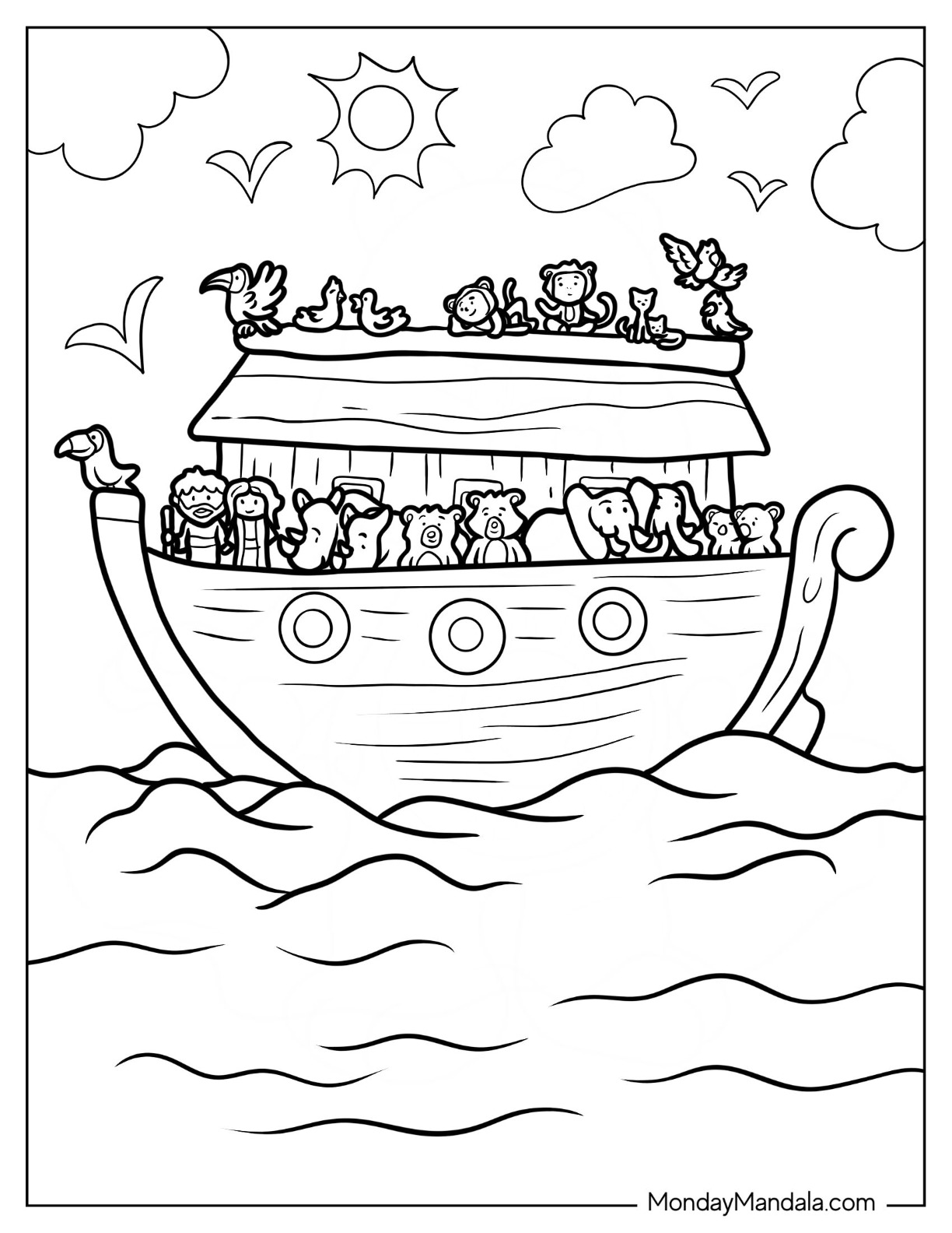 90 Printable Noahs Ark Coloring Pages 87