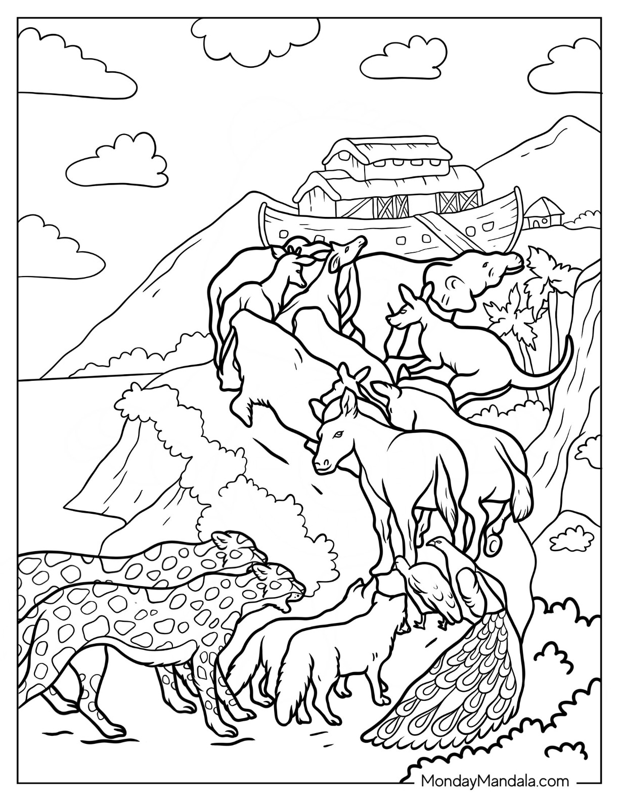 90 Printable Noahs Ark Coloring Pages 88