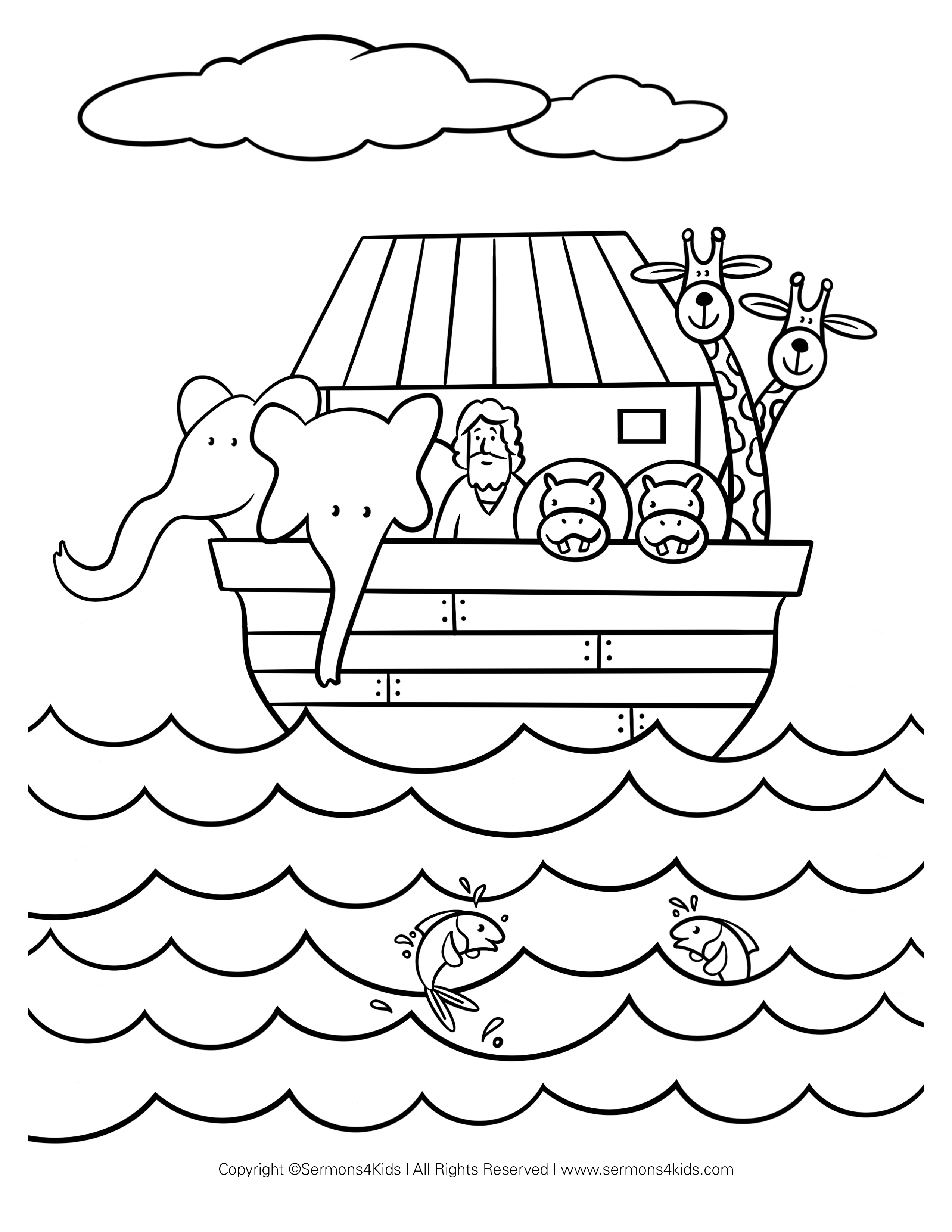 90 Printable Noahs Ark Coloring Pages 90