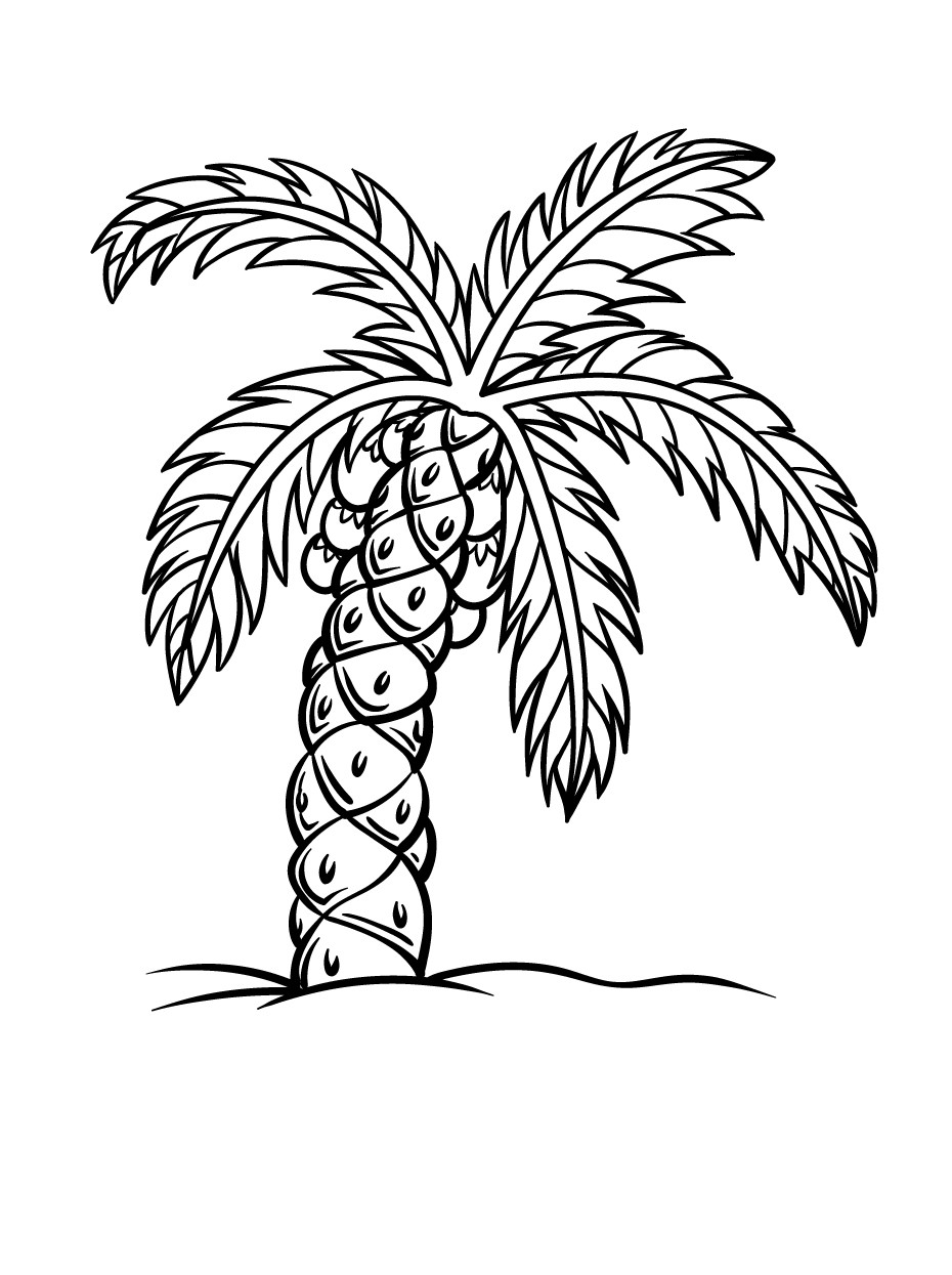 90 Printable Palm Tree Coloring Pages 63