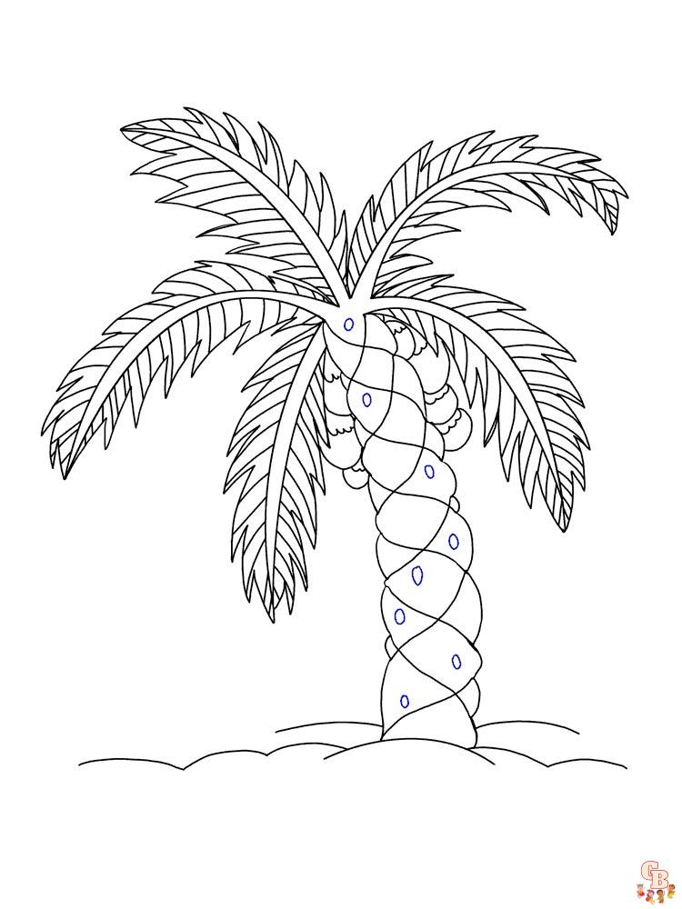 90 Printable Palm Tree Coloring Pages 83