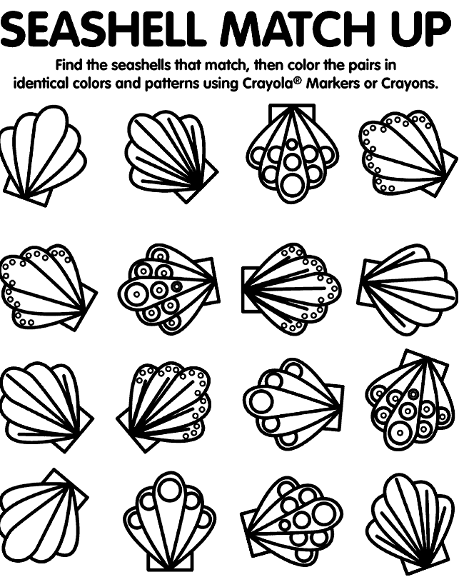 90 Printable Seashell Coloring Pages 17