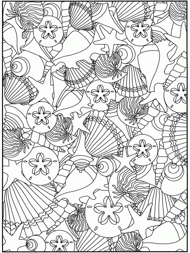 90 Printable Seashell Coloring Pages 18