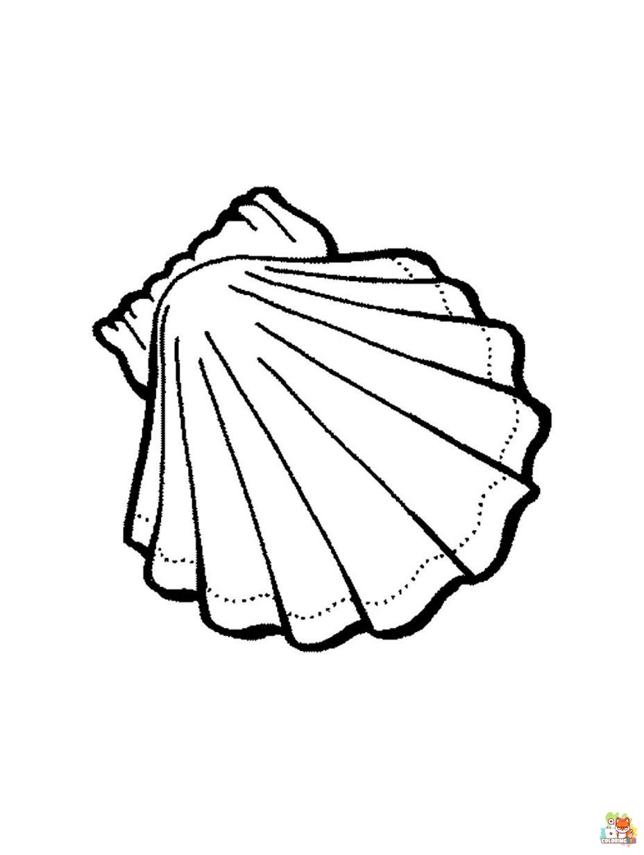 90 Printable Seashell Coloring Pages 20