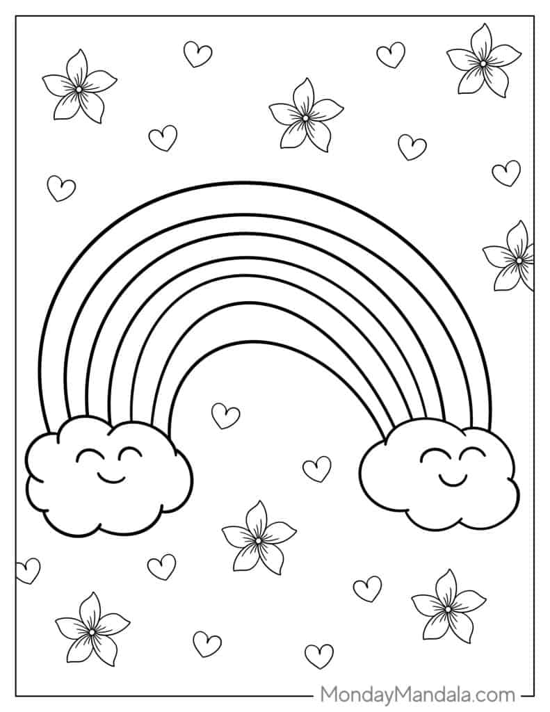 90 Rainbow Coloring Pictures 33