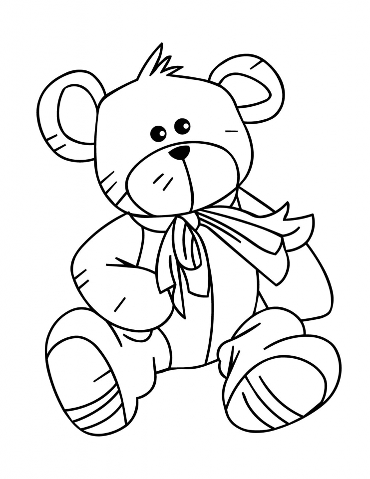 60 Printable Coloring Page Teddy Bear 32