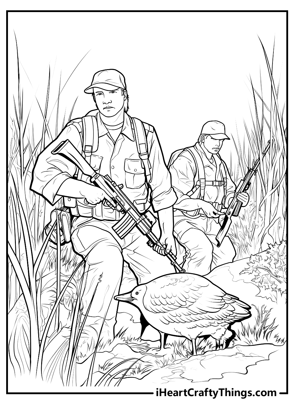 60 Printable Hunting Coloring Sheets 43