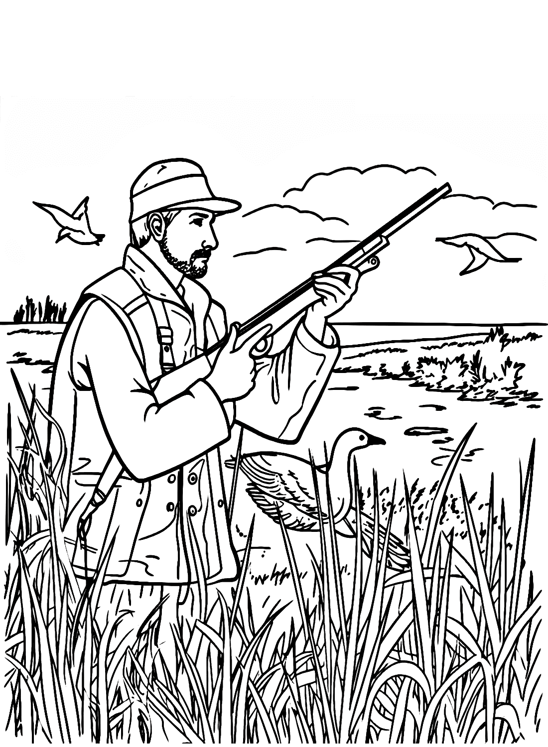 60 Printable Hunting Coloring Sheets 47