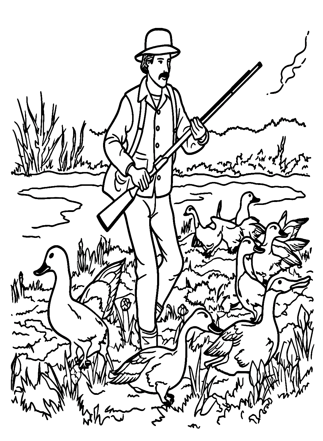 60 Printable Hunting Coloring Sheets 6