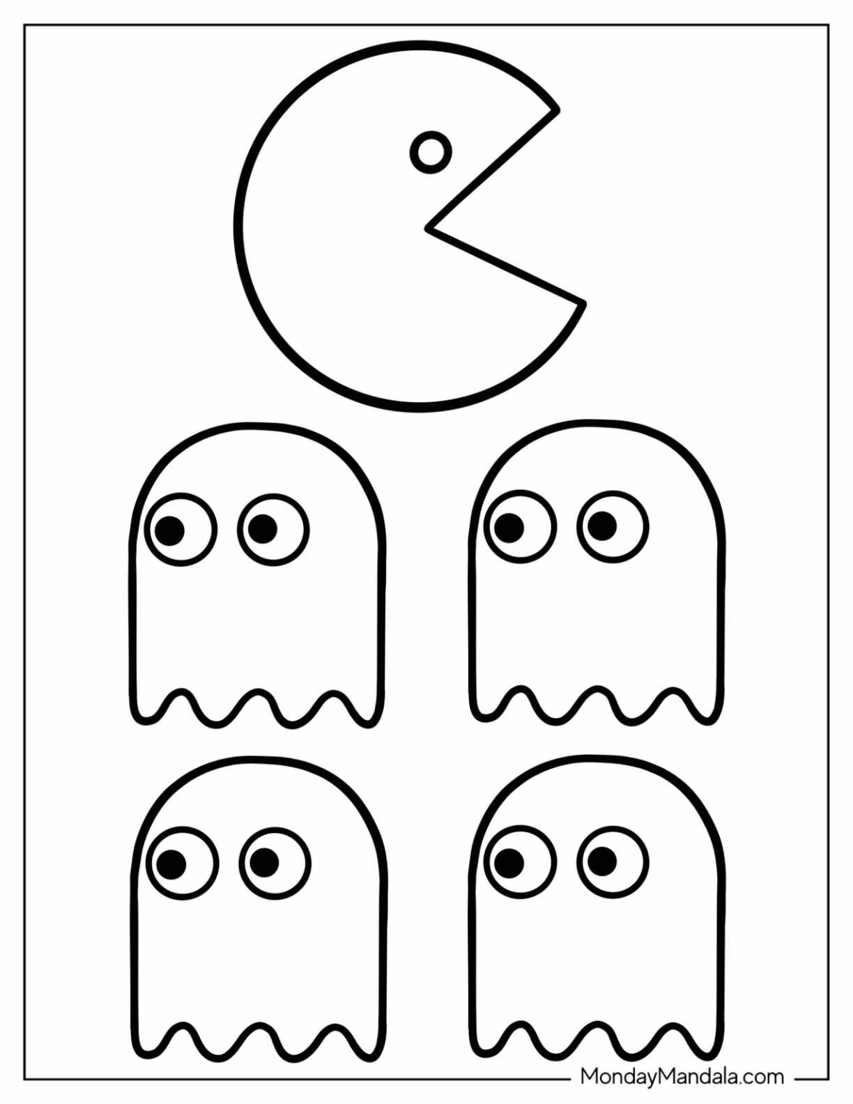 60 Printable Pac Man Coloring Sheet 9