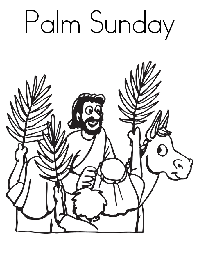 60 Printable Palm Sunday Coloring Sheet 1