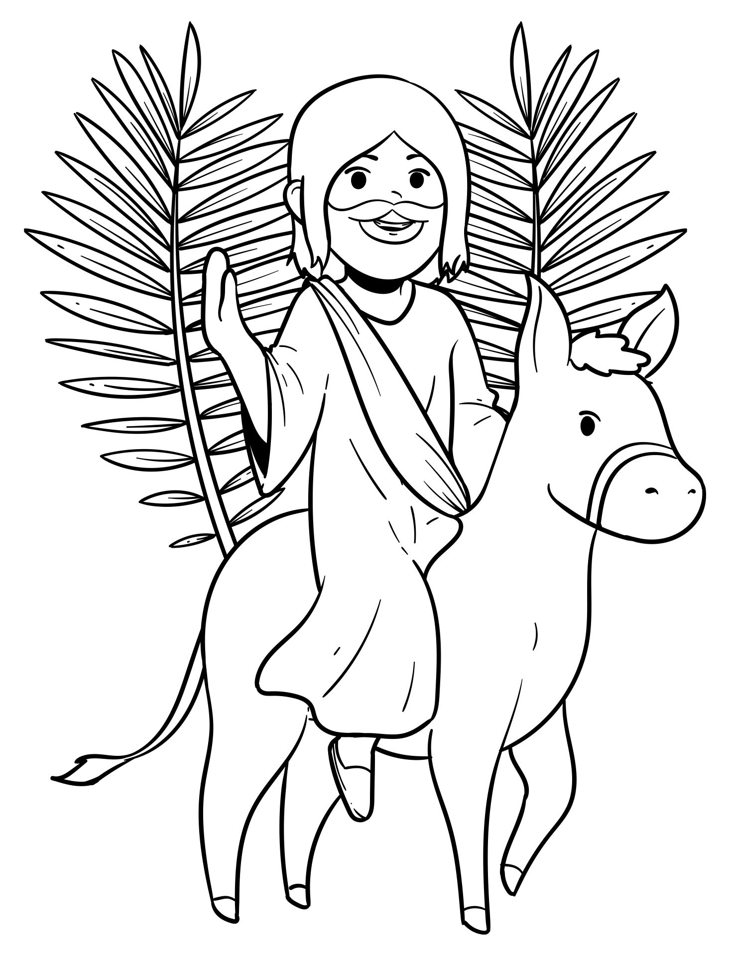 60 Printable Palm Sunday Coloring Sheet 16