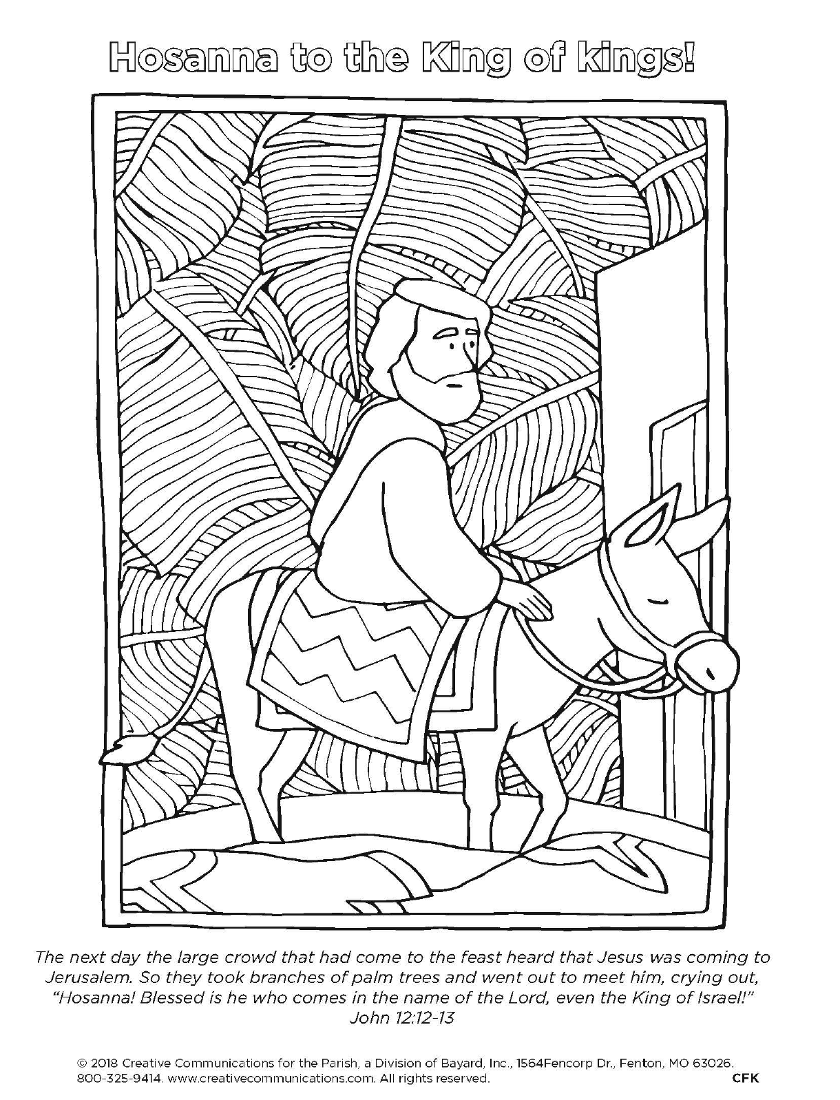 60 Printable Palm Sunday Coloring Sheet 17