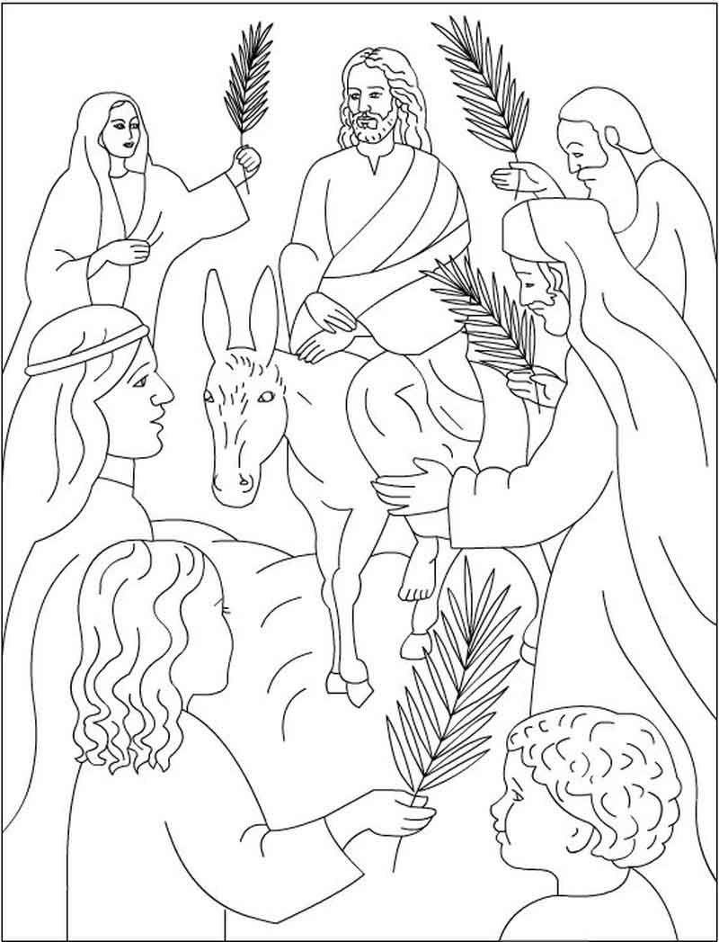 60 Printable Palm Sunday Coloring Sheet 18