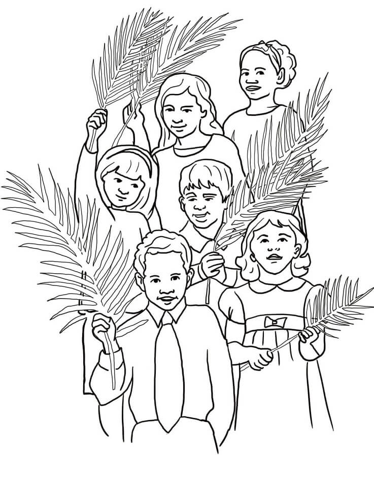 60 Printable Palm Sunday Coloring Sheet 2