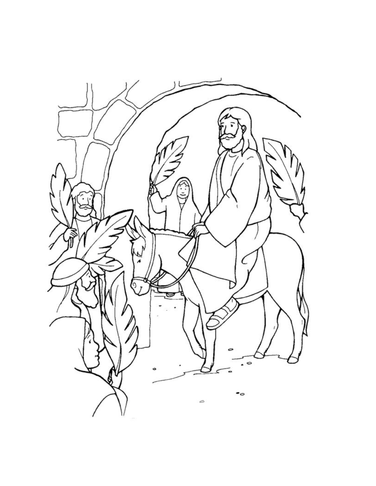 60 Printable Palm Sunday Coloring Sheet 21