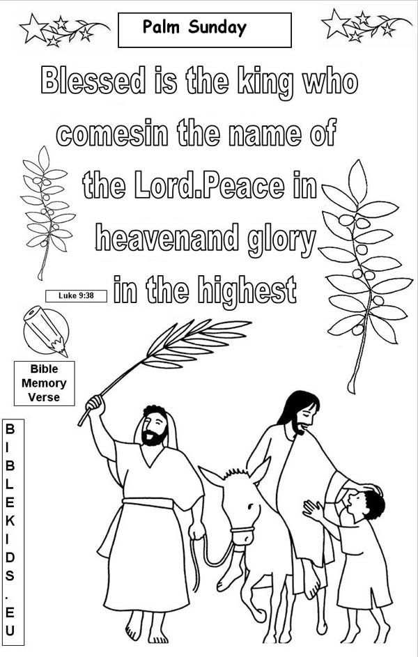 60 Printable Palm Sunday Coloring Sheet 3