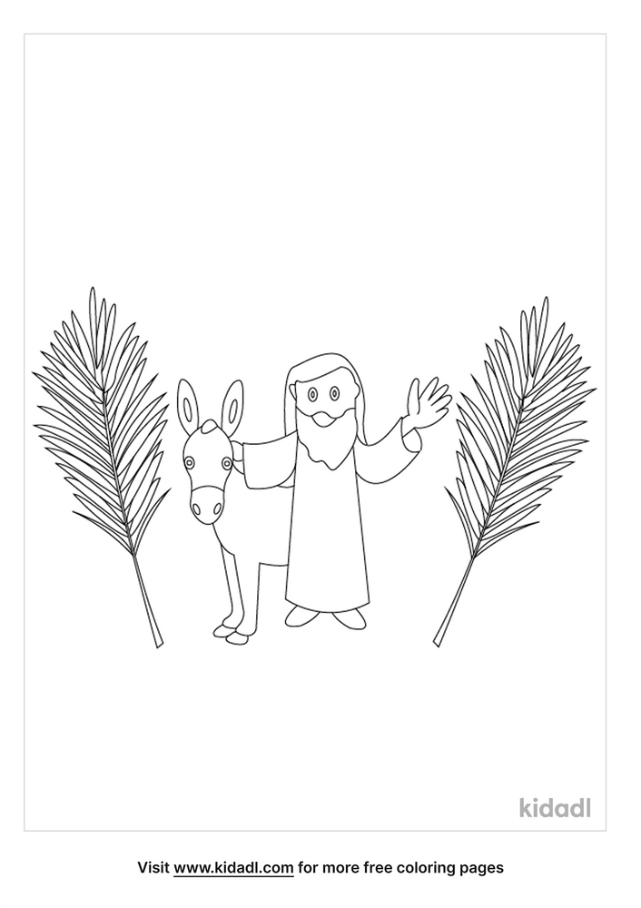 60 Printable Palm Sunday Coloring Sheet 5