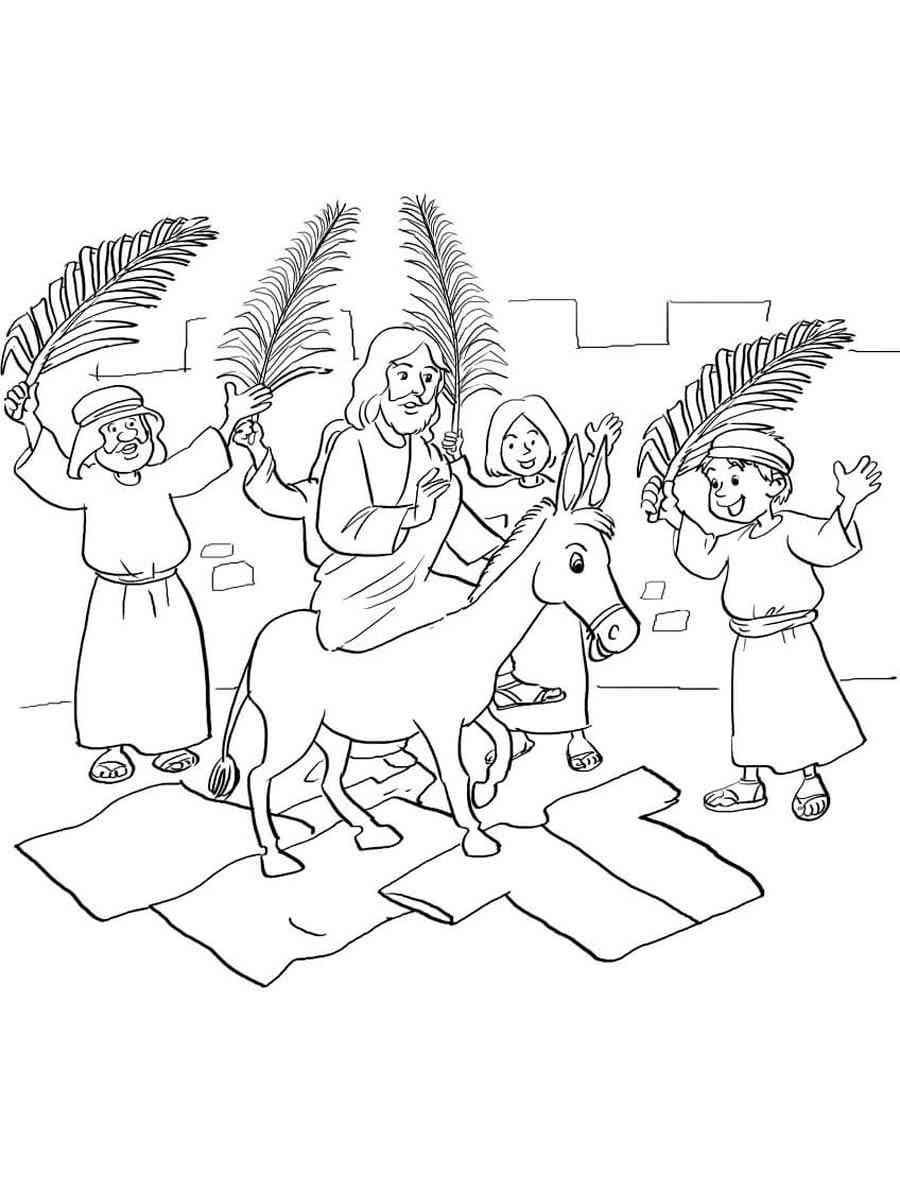 60 Printable Palm Sunday Coloring Sheet 7