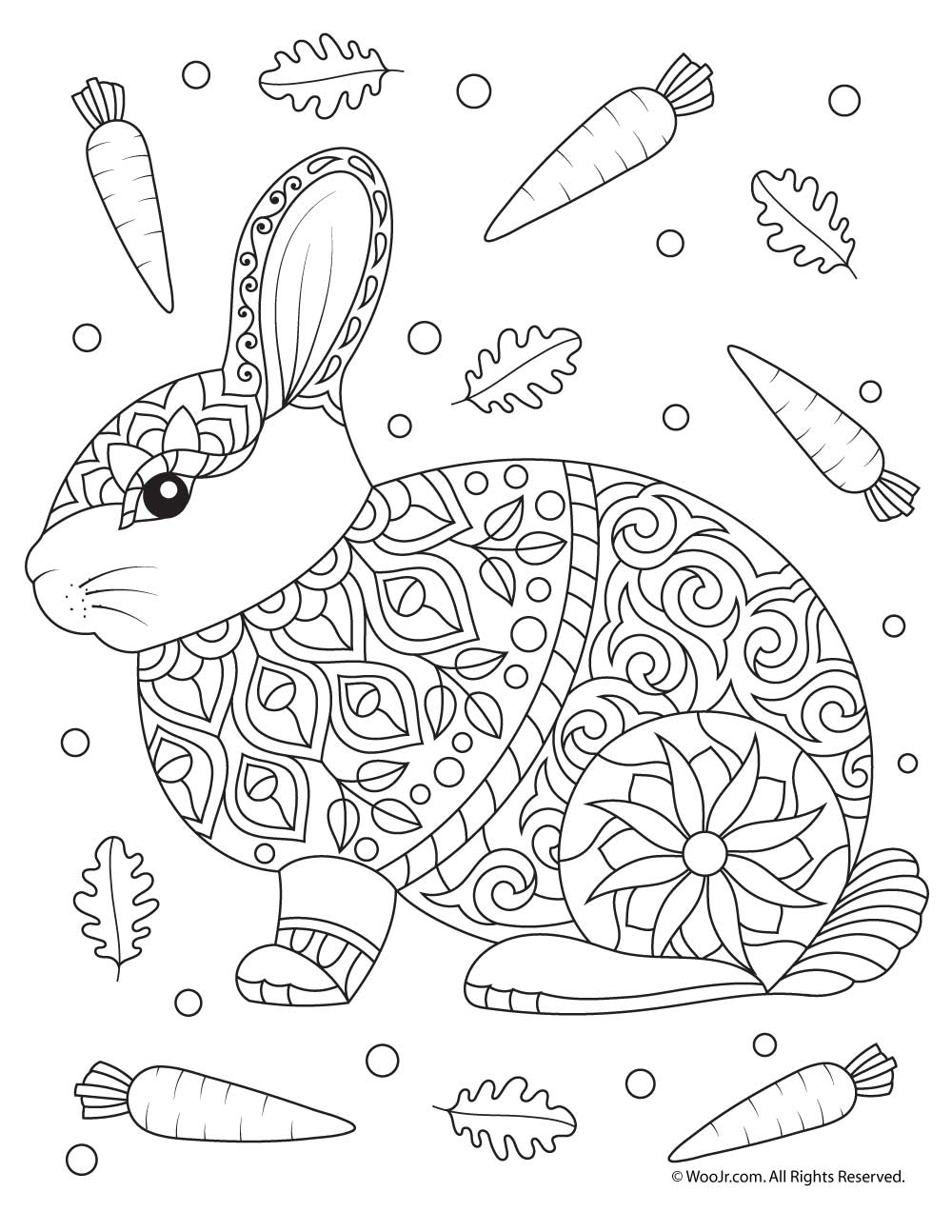 60 Printable Simple Bunny Coloring Pages 22