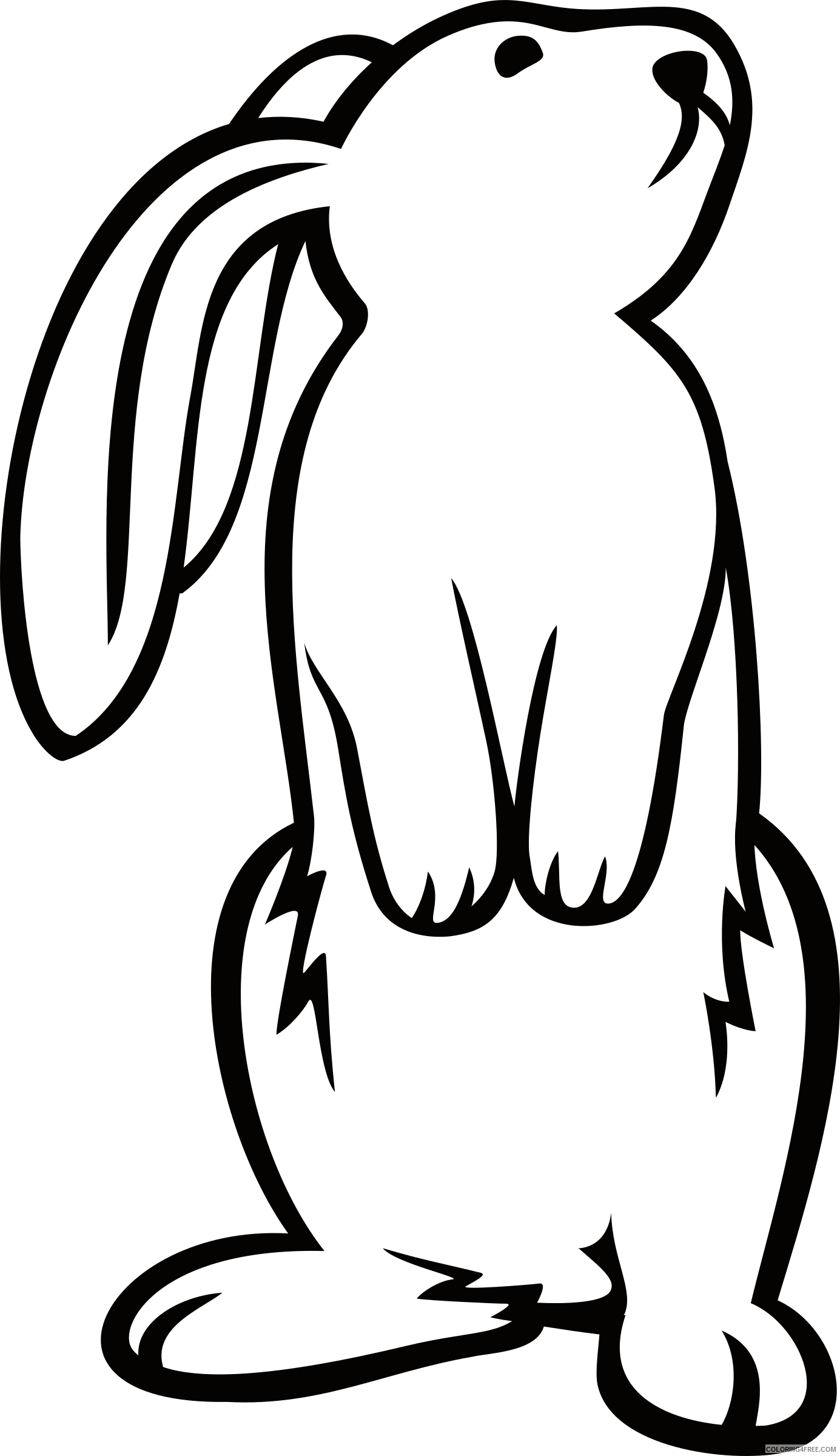 60 Printable Simple Bunny Coloring Pages 24