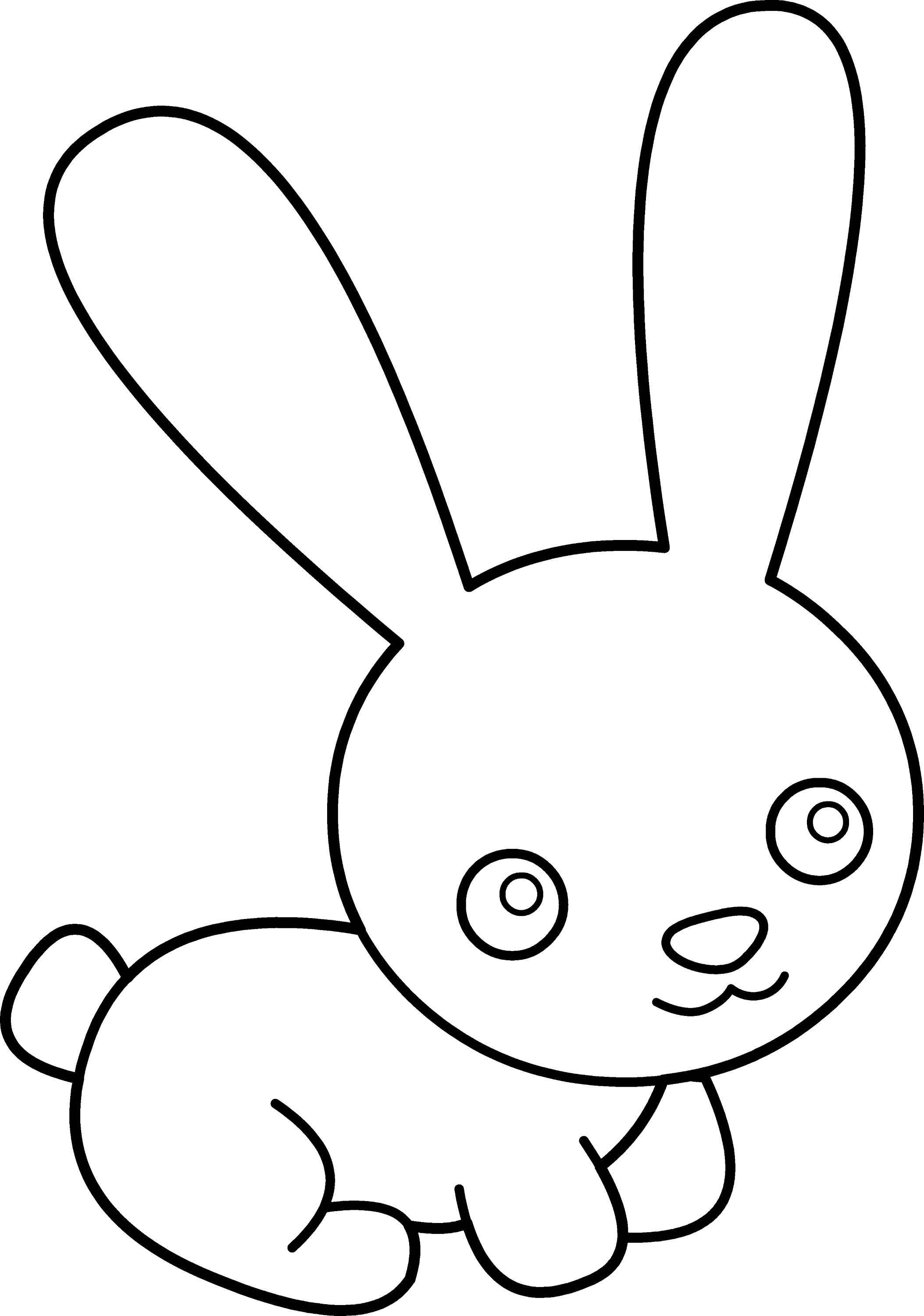 60 Printable Simple Bunny Coloring Pages 25