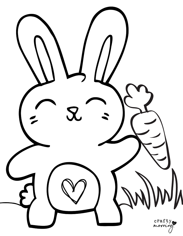 60 Printable Simple Bunny Coloring Pages 26