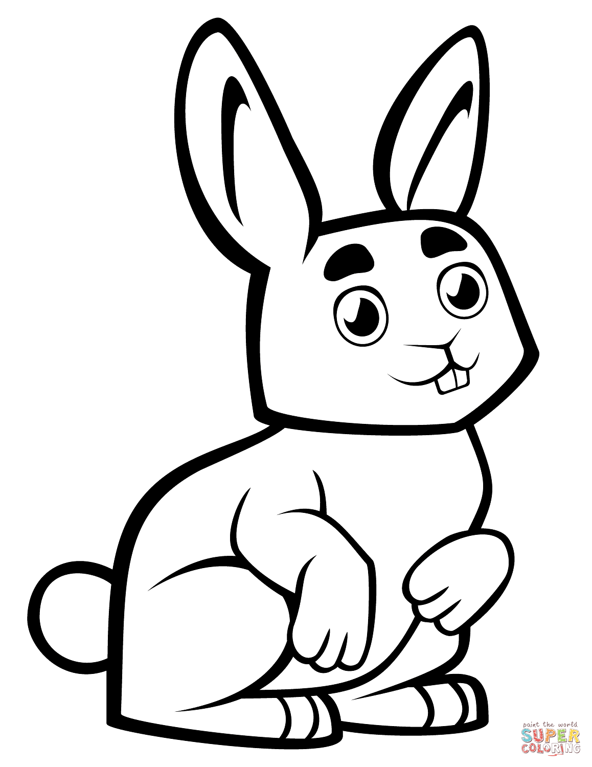 60 Printable Simple Bunny Coloring Pages 45