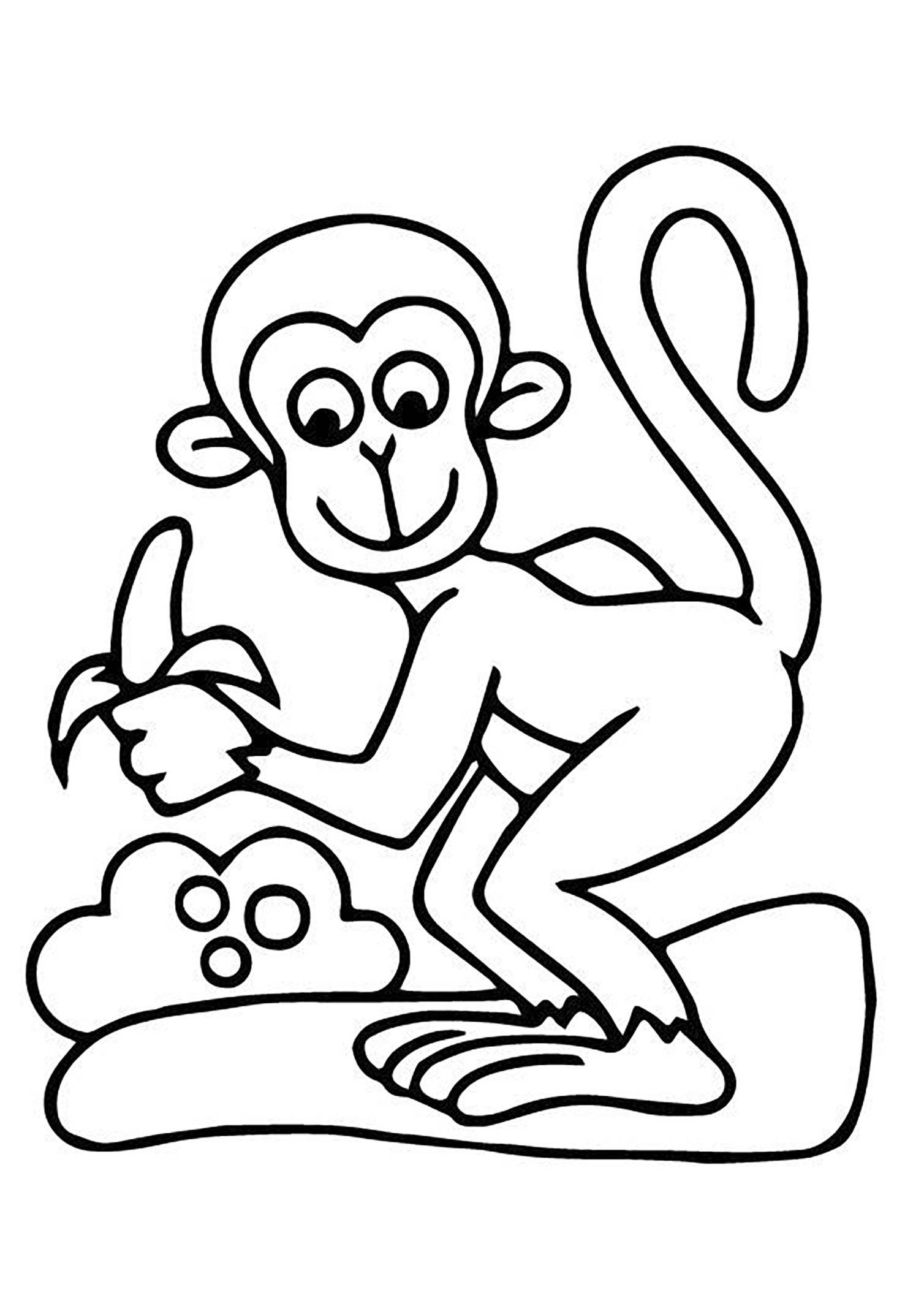 Get 85 Coloring Pages Of Monkeys Ideas 49