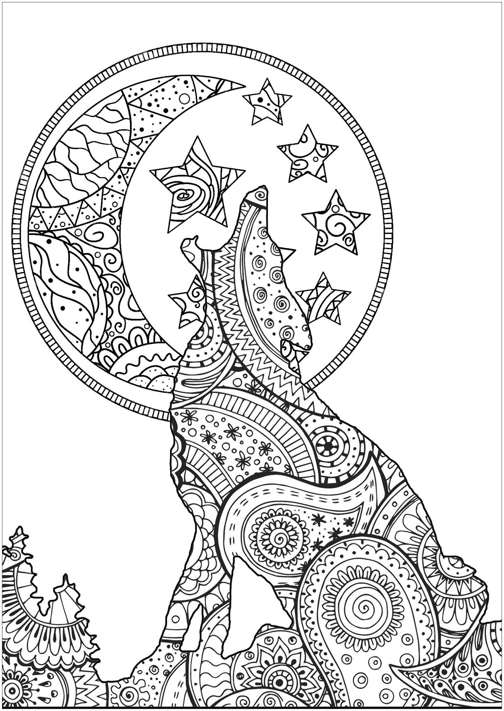 Get 85 Wolf Coloring Book Ideas 12